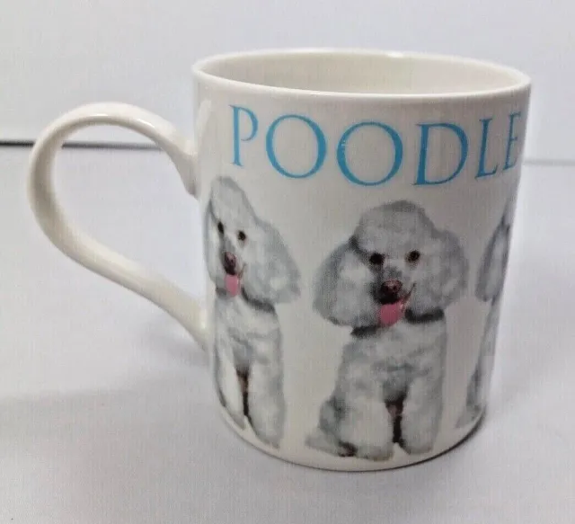White Poodle Dog Pet Coffee Cup Mug Home Essentials Paws Collection Spell Out