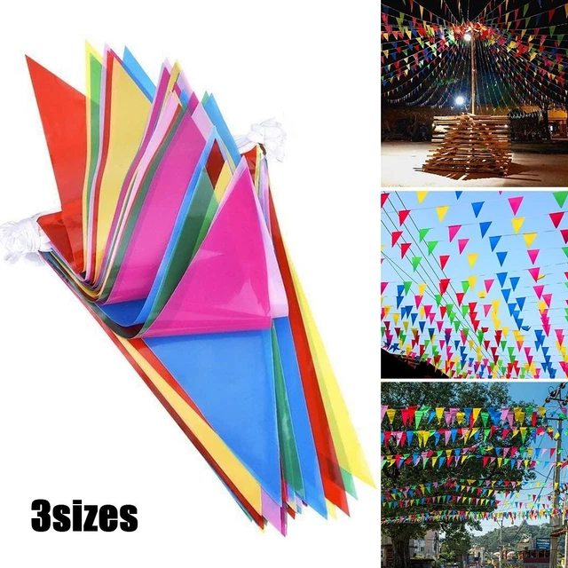 100m Dreieck Saite Flagge Banner Jagd Bunt Festival Dekor Heiß Neu