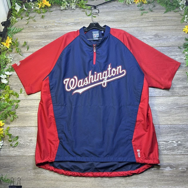 Washington Nationals Jersey Size Large Majestic Cool Base Baseball Windbreaker