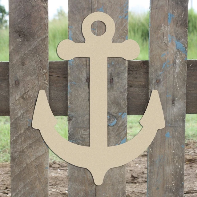 ANCHOR SHAPE, UNFINISHED Shape, MDF Wood Anchor Cutout, Wooden