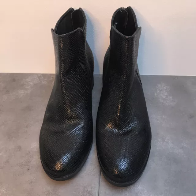 CLARKS ELVINA DAWN Taupe Leather Ankle Zip Up Block Heeled Bootie Boots UK4.5 36.95 PicClick UK