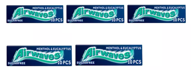 AIRWAVES Blackcurrant flavour Sugar Free Chewing Gum 10 Pieces