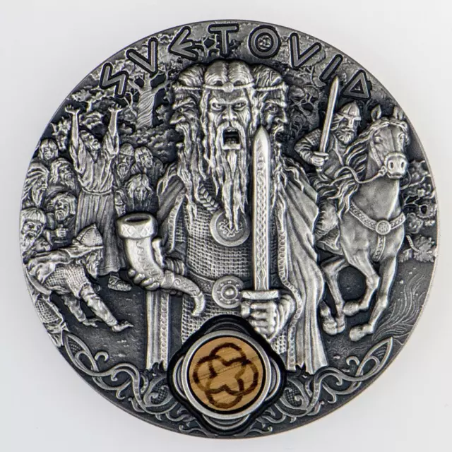 2019 Niue $2 SVETOVID Slavic Gods Antique Finish 2oz Silver Coin