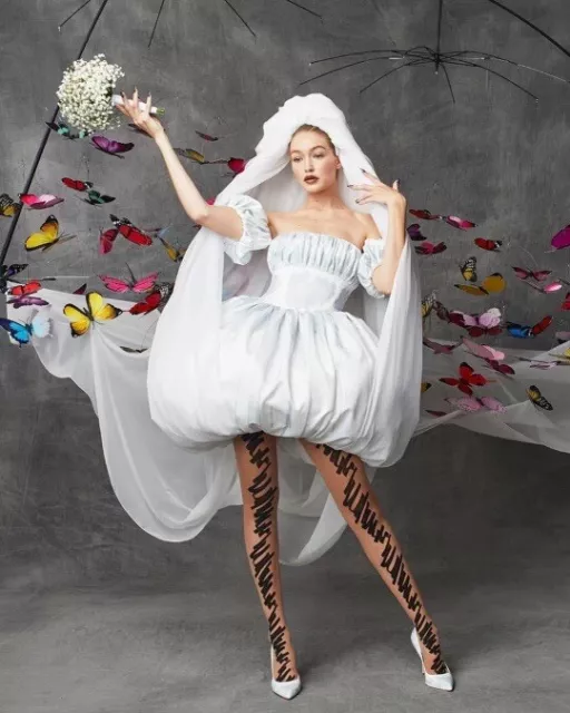 rare MOSCHINO Couture! 2019 Runway Silk Bubble Dress Wedding Size 6 RT $5900