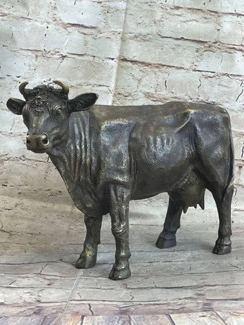 Majestic Bronze Cow Classic Bull Art Statue Sculpture Hot Cast Home Decor Statue