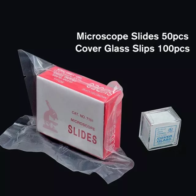 Professional Blank Microscope Slides Cover Glass Lab Prep Ground Edges