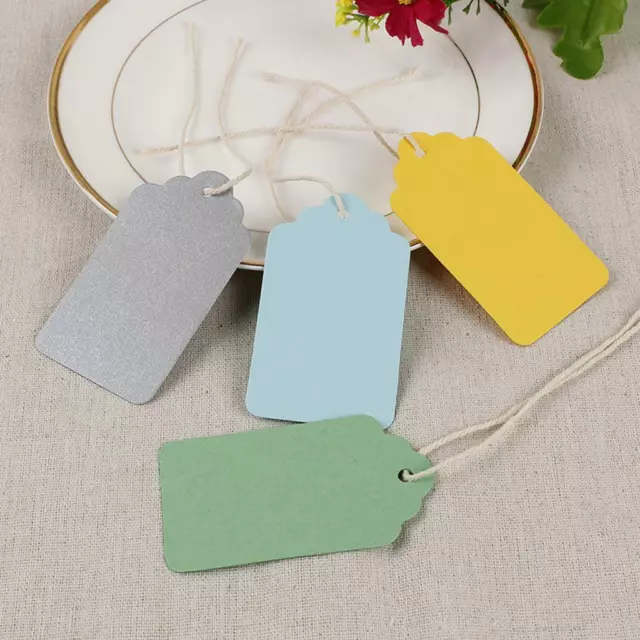 100 Set Christmas Gift Tag Wedding Kraft Paper Gift   Price Tag 5 color