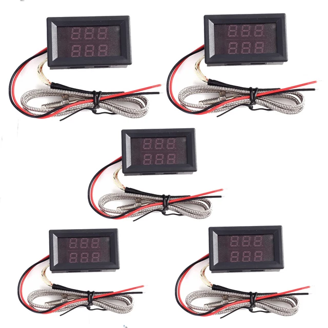 Digital LED Thermometer With K-Type M6 Thermocouple Probe - -30°C To 800°C