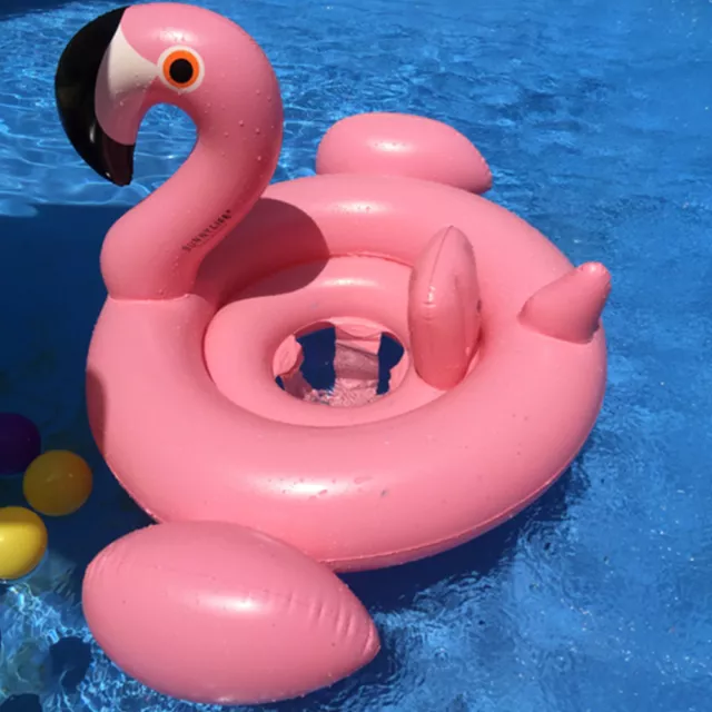Inflatable Flamingo Swim Ring Float Raft Seat Swimming Pool For Kids Baby