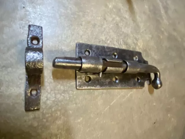 Ancien verrou en fer forgé pour porte,serrure ferrure heurtoir penture