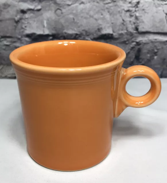 FIESTAWARE Vintage Tangerine Orange Coffee Tea Cup Mug w/ Ring Handle RETIRED*