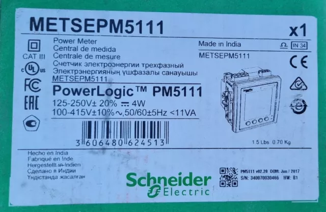 Schneider Electric PM5111 Central De Medida Power Meter power Logic METSEPM5111