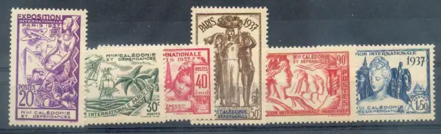 NOUVELLE CALEDONIE 1937 Yvert 166-71 * Satz EXPOSITION 24€(F1119