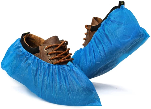 100 Pack (50 Pairs) Disposable Booties for Shoes Covers, Waterproof Shoe