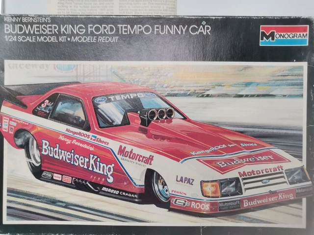 BUDWEISER KING FORD Tempo Funny Car Monogram 2726 1:24 gebraucht EUR 49 ...