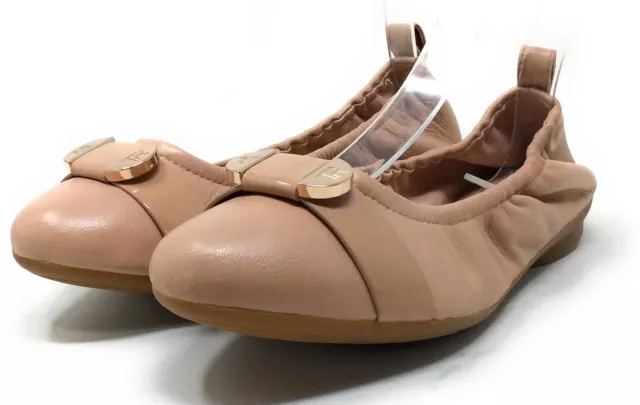 Taryn Rose Womens Abriana Slip On Ballet Flat Shoes Blush PU Leather Size 7 M US 2