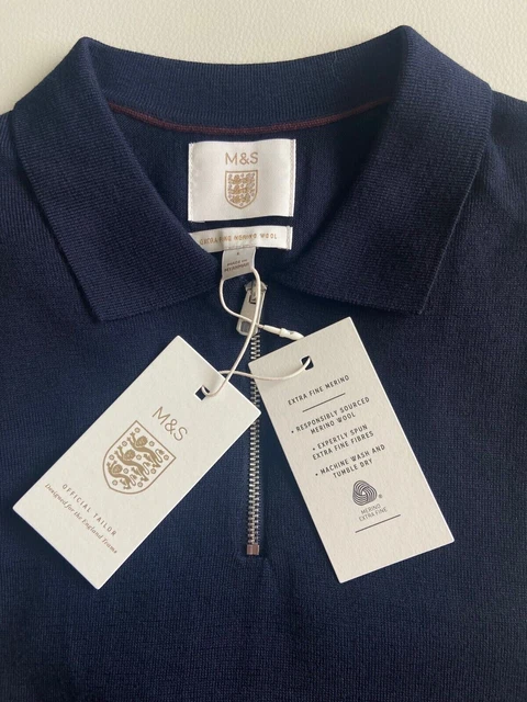 m&s merino wool polo