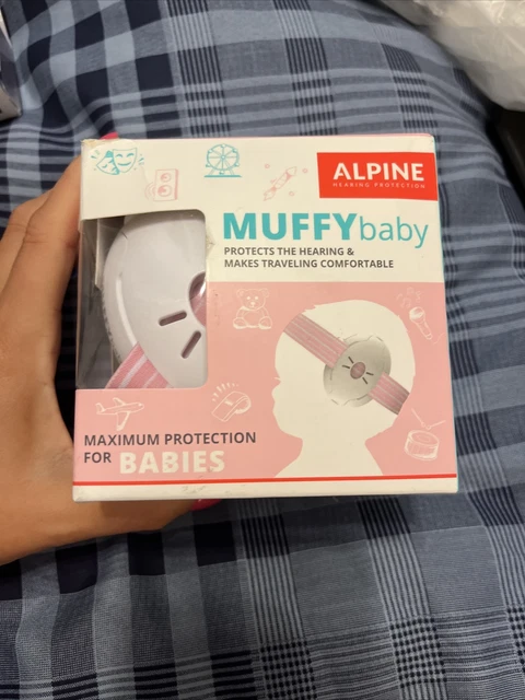 Orejera alpina mohosa para bebé reducción de ruido rosa nueva