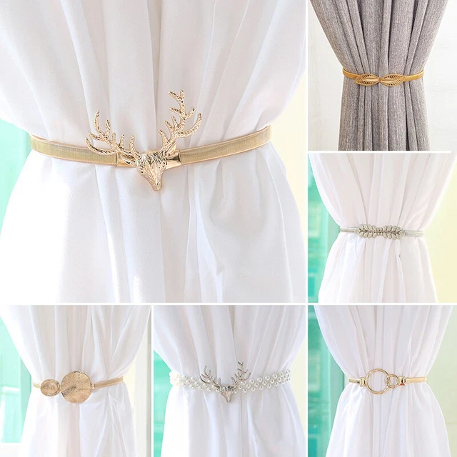 Curtain Buckle Tiebacks Pearl Crystal Magnetic Tie Backs Clips Holdbacks Home De