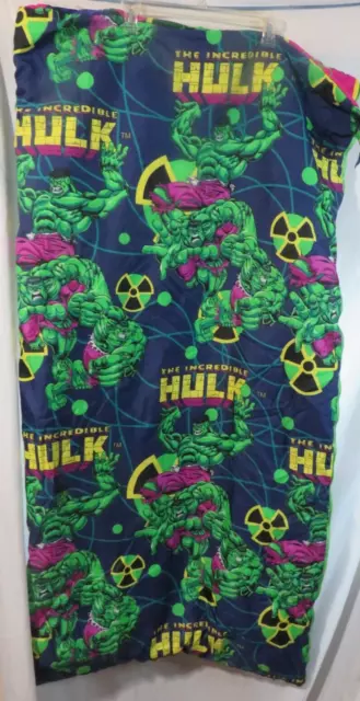 Saco de dormir reversible vintage de Marvel Comics El Increíble Hulk 30""x57"" héroe