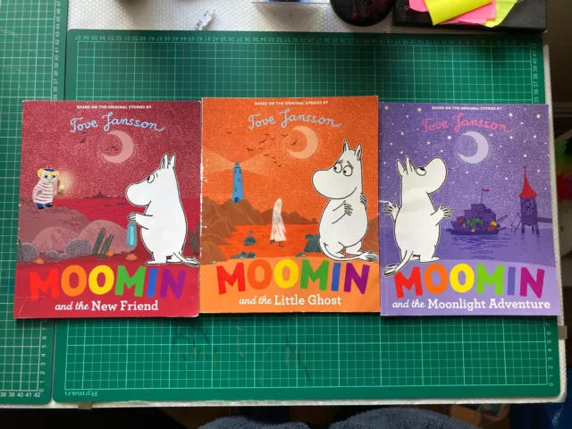 3 X Moomin Story Books Based On Original Stories By Tove Jansson Book Set