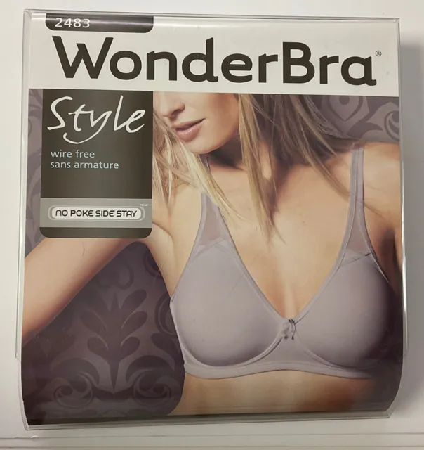 NWT WonderBra 2483 Taupe Wire Free No Poke Side Stay Bra 40C