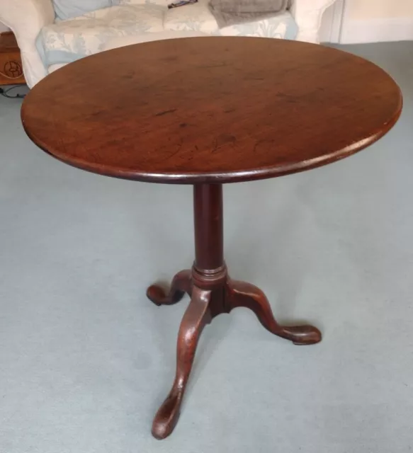 Georgian 18th Century Cuban Mahogany Tilt Top Tripod Table