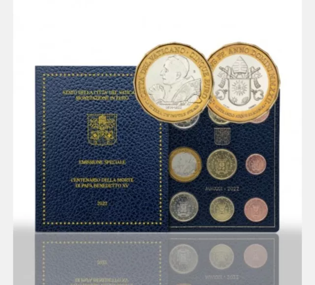 Coffret BU 9 Pièces Vatican 2022 Pape Benoît XV NEUF