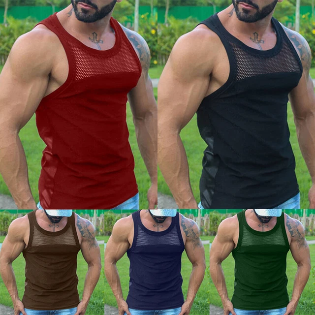 Uomo Palestra Allenamento Canotta Fast-Dry Bodybuilding Muscolo Top Army Peccato
