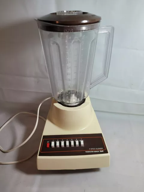 Vintage Hamilton Beach Scovill 7 Speed Blender Model 600-2 Almond