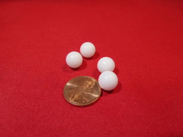 Delrin Acetal Balls POM White, (3/8") .375" Diameter 100 Balls Per Pkg