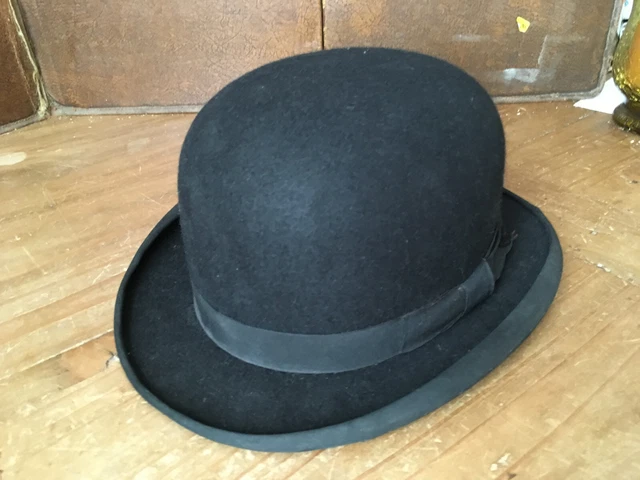 Mens black bowler best sale hat