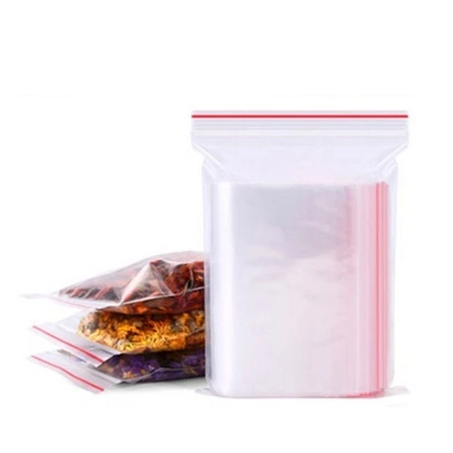 Reclosable Storage Packaging Poly Clear Jewelry Zip Bags Plastic PE Pouch