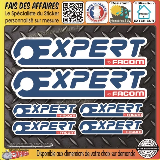 6 Stickers autocollant  expert by Facom bricolage adhésif sponsor tuning outil