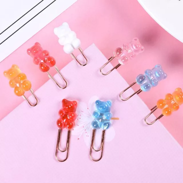 Cartoon Stationery Office Paper Clips Bookmark Binder Clip Holder Organizer