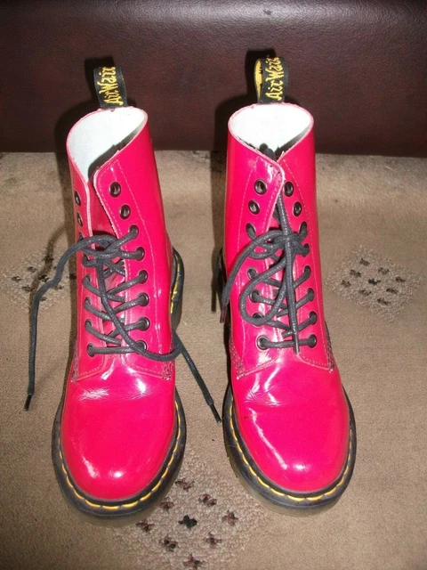 Dr martens clemency cherry red sale