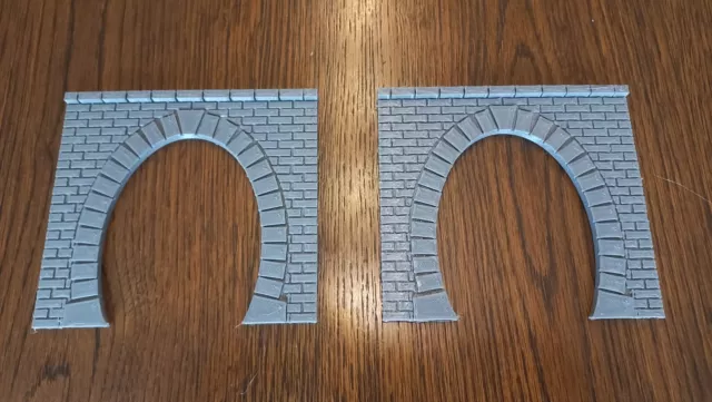 2 x Brick Railway Tunnel Single Track OO Scale Gauge Model Train Portal Entrance