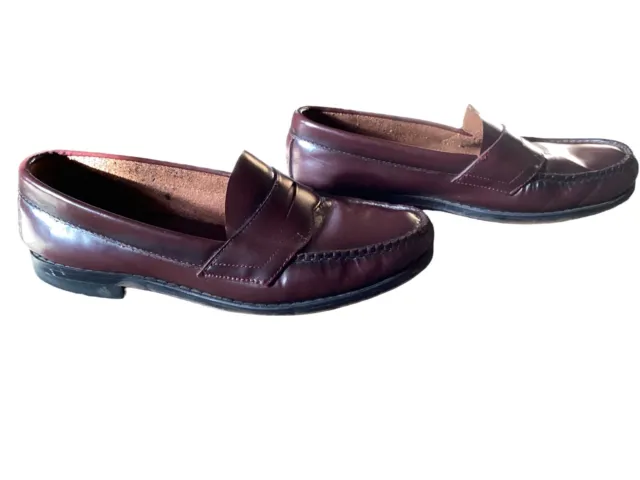 KNAPP PENNY LOAFER Mens Brown Leather Size 9 Slip On $10.00 - PicClick