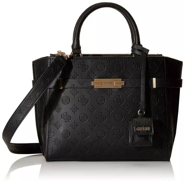 GUESS Women's Bea Society Satchel, Black