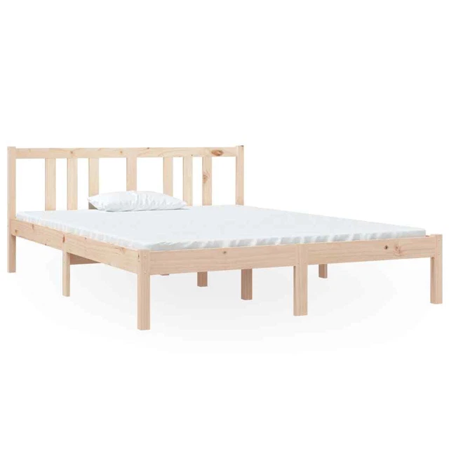 VIDAXL BED FRAME without Mattress Solid Wood 140x190 cm £78.90