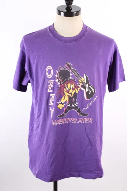 Vintage 90s Ozzy Osborne Looney Tunes Wabbitslayer T-Shirt Men's Size XL USA