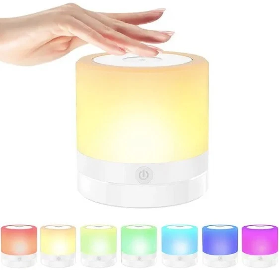 Lampada Touch, Led Da Comodino - Usb, Notturna, Portatile, Ricaricabile, Rgb Led 6
