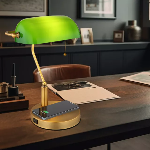Lampe de Banquier Vert Lampe de Bureau Art Nouveau Lampe Bankierslampe Table