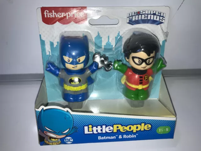 Fisher-Price Little People DC Super Friends Batman & Robin NEW