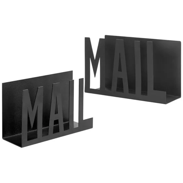 Black Letter Holder Two-Sided Designs Storage Rack Mail Holder