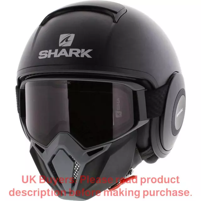 Shark Street Drak Blank KMA Matt Black Jet Helmet - New! Free Shipping!