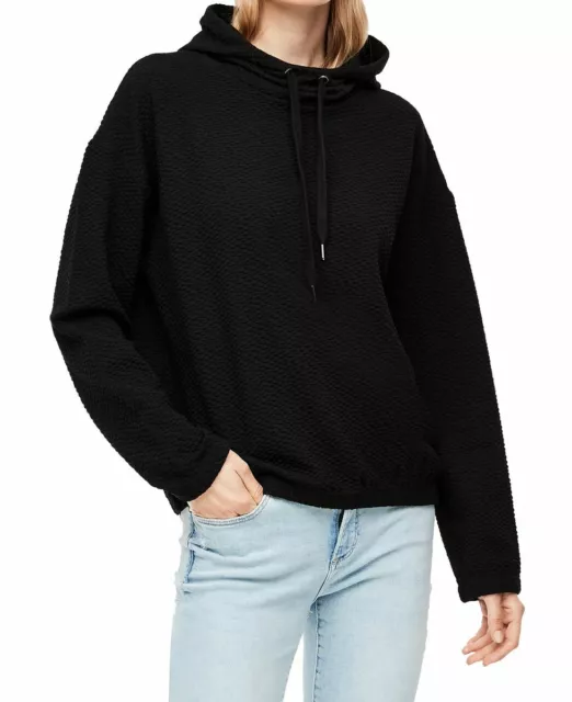 s.Oliver Damen Pullover Sweatshirt Hoodie mit Kapuze Wabenstruktur Pulli weich