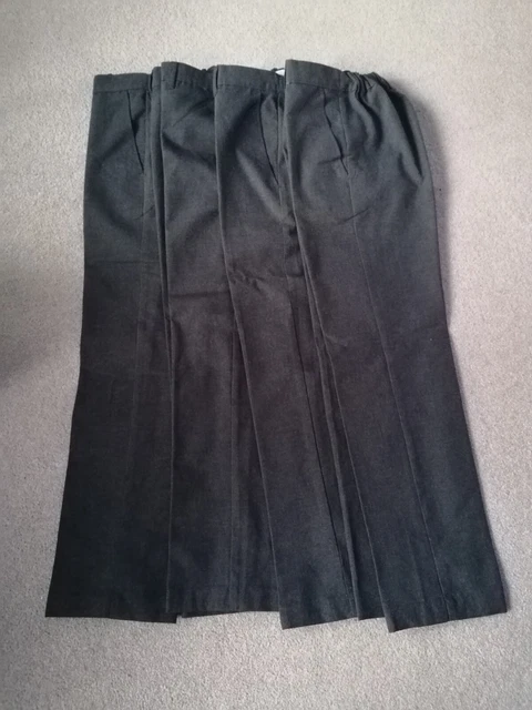 Pantaloni da scuola M&S grigi vestibilità regolare gambe sottili 10-11
