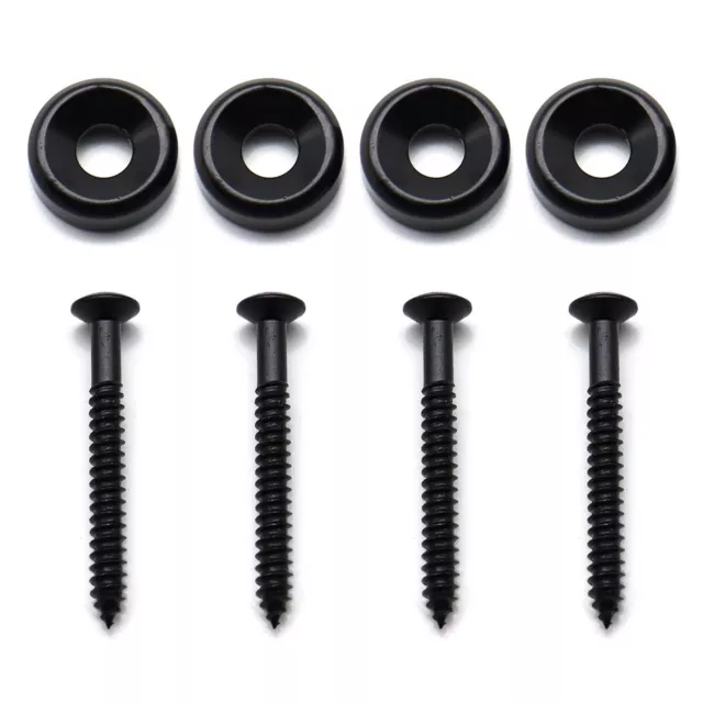 3 Groups Black Electric Guitar Neck Joint Bushings and Bolts Guitar Parts