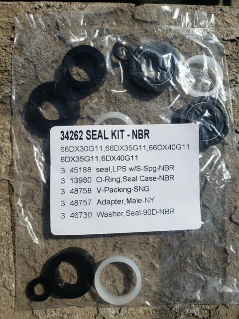 34262 WATER PACKING SEAL KIT CAT PUMP 66DX 6DX PRESSURE WASHER FactorySealed